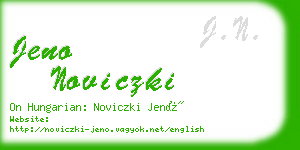 jeno noviczki business card